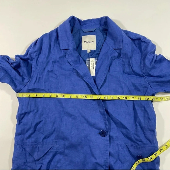 New Madewell Double Breasted Crossover Blazer 100% Linen - Picture 9 of 9